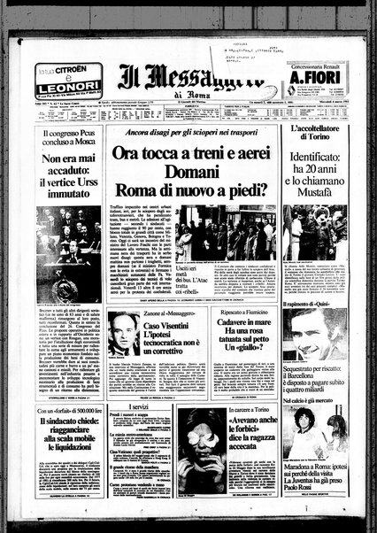 Il messaggero di Roma : il giornale del mattino