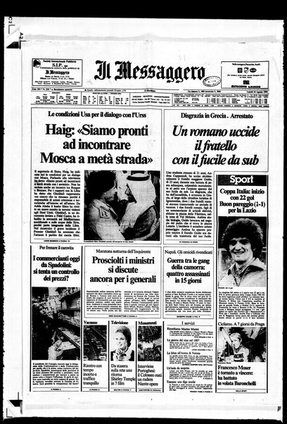 Il messaggero di Roma : il giornale del mattino