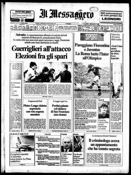 Il messaggero di Roma : il giornale del mattino