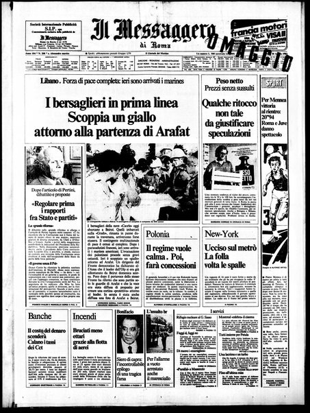 Il messaggero di Roma : il giornale del mattino