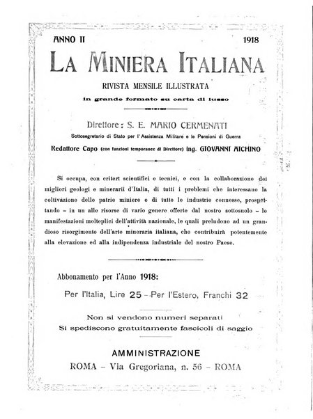 La miniera italiana rivista mensile