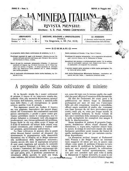 La miniera italiana rivista mensile