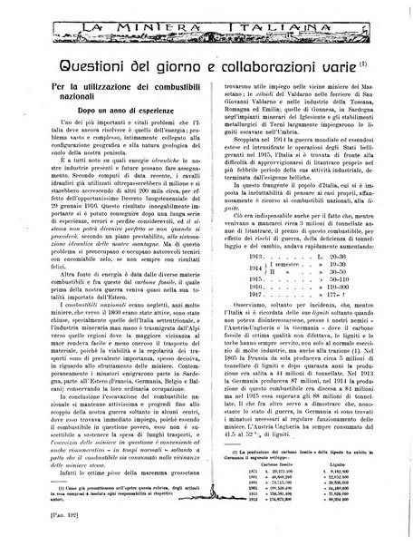 La miniera italiana rivista mensile