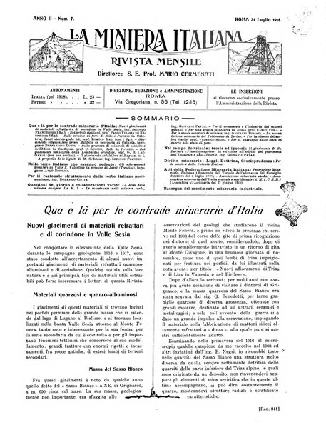 La miniera italiana rivista mensile