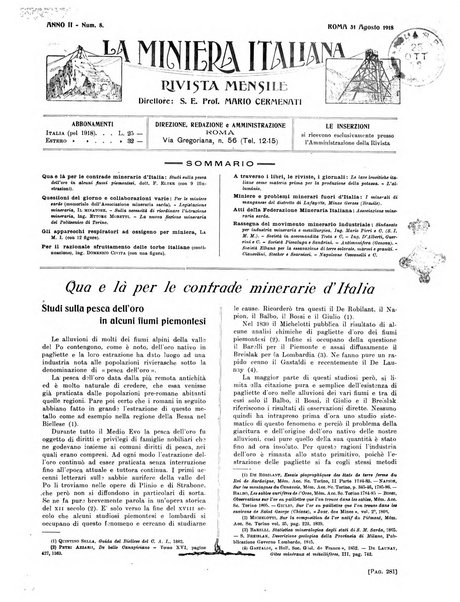 La miniera italiana rivista mensile