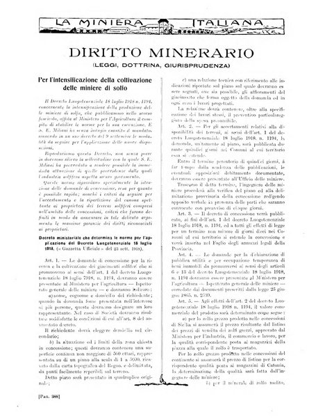 La miniera italiana rivista mensile