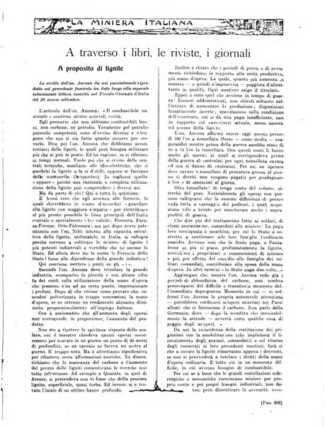 La miniera italiana rivista mensile