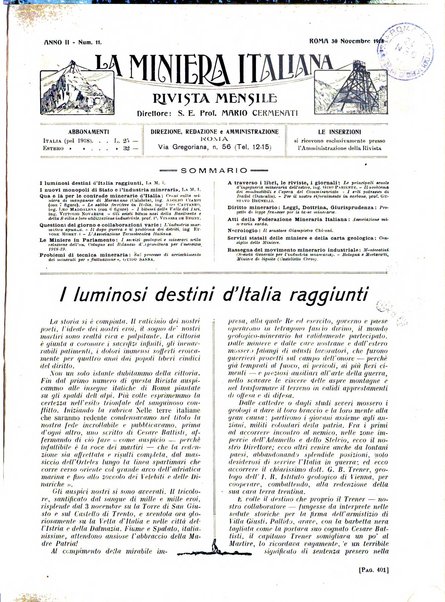 La miniera italiana rivista mensile