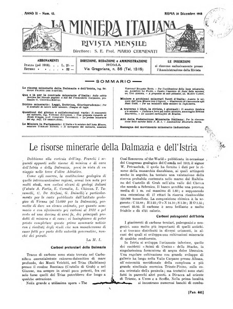 La miniera italiana rivista mensile