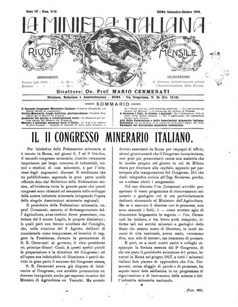 La miniera italiana rivista mensile