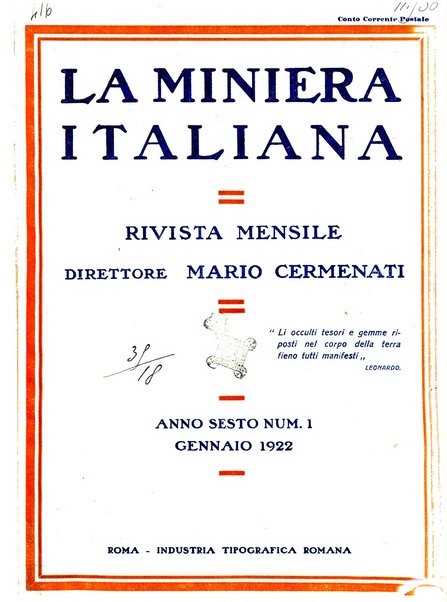 La miniera italiana rivista mensile