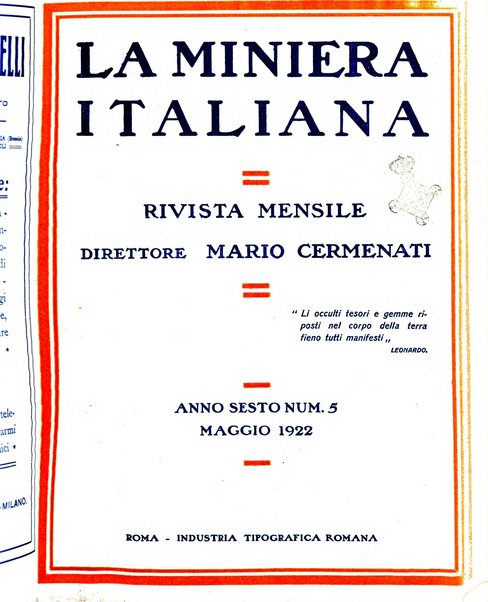 La miniera italiana rivista mensile