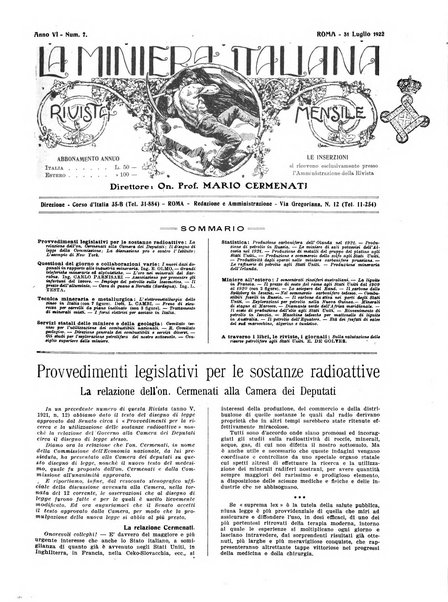 La miniera italiana rivista mensile