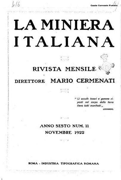 La miniera italiana rivista mensile