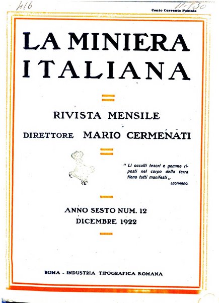 La miniera italiana rivista mensile