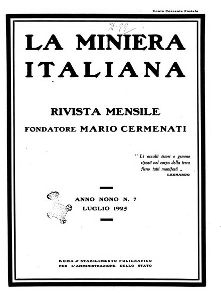 La miniera italiana rivista mensile