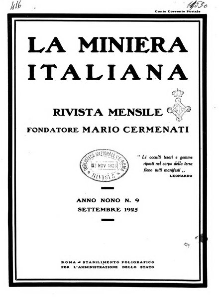 La miniera italiana rivista mensile