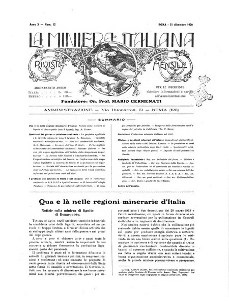 La miniera italiana rivista mensile