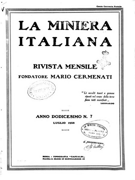 La miniera italiana rivista mensile