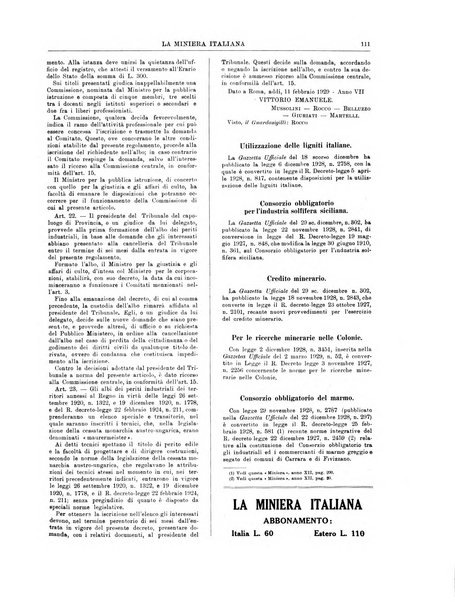 La miniera italiana rivista mensile