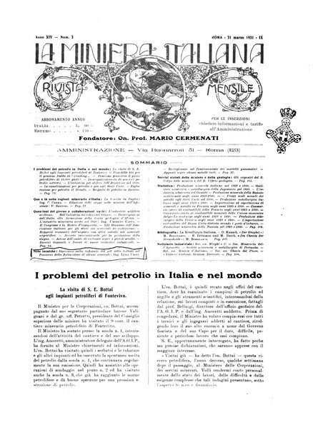 La miniera italiana rivista mensile