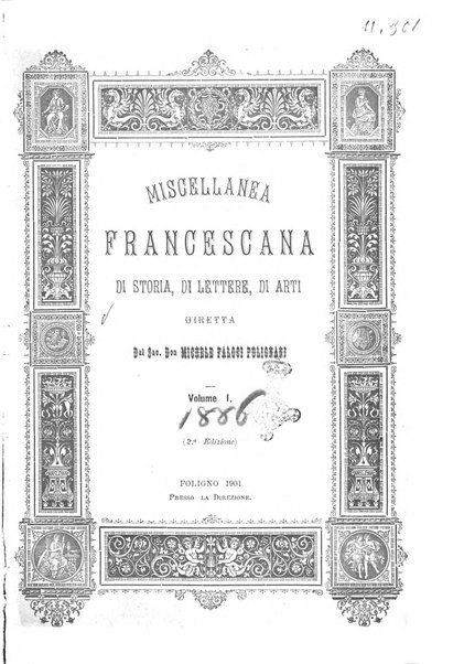 Miscellanea francescana di storia, di lettere, di arti