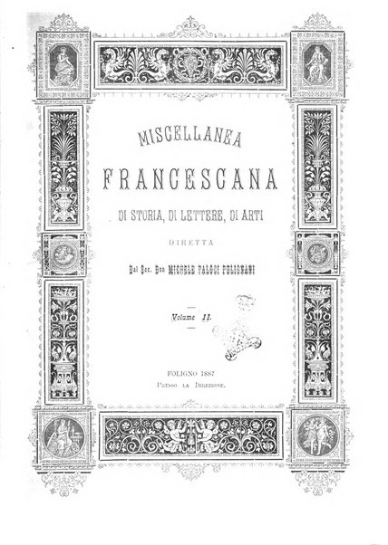 Miscellanea francescana di storia, di lettere, di arti