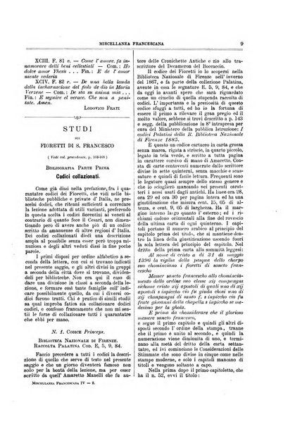 Miscellanea francescana di storia, di lettere, di arti