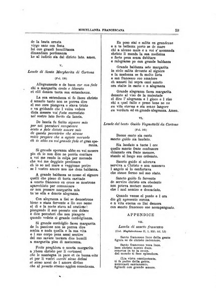 Miscellanea francescana di storia, di lettere, di arti