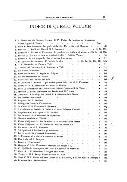 Miscellanea francescana di storia, di lettere, di arti