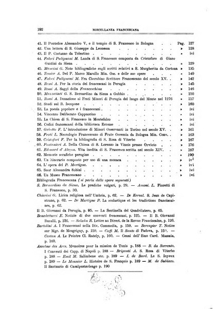 Miscellanea francescana di storia, di lettere, di arti