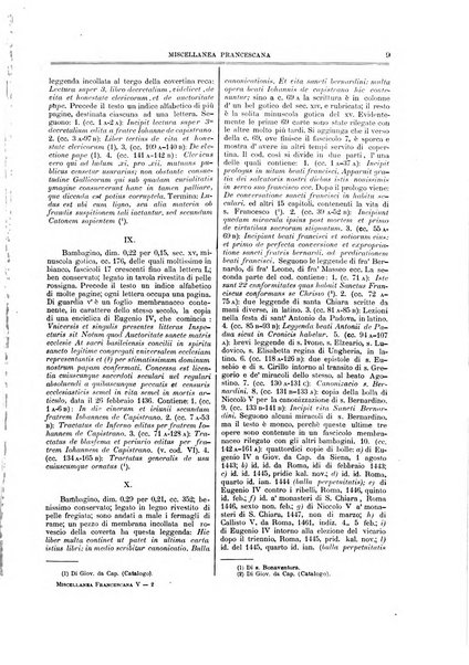 Miscellanea francescana di storia, di lettere, di arti