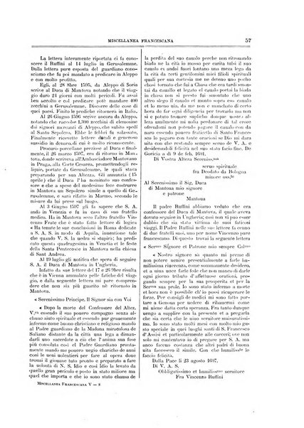 Miscellanea francescana di storia, di lettere, di arti