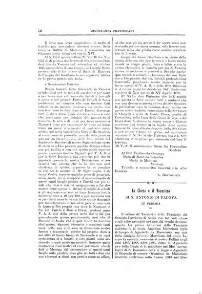 Miscellanea francescana di storia, di lettere, di arti