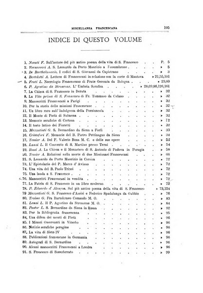 Miscellanea francescana di storia, di lettere, di arti