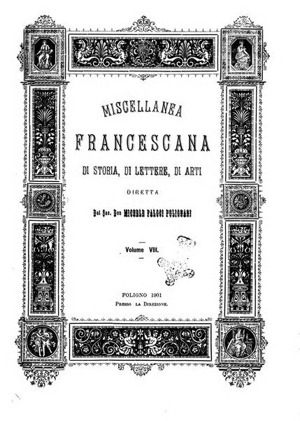 Miscellanea francescana di storia, di lettere, di arti