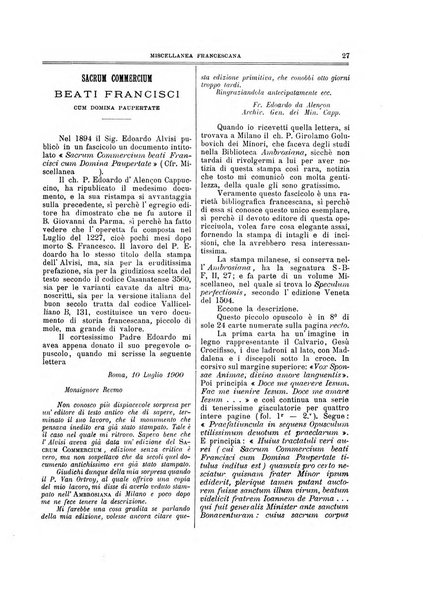 Miscellanea francescana di storia, di lettere, di arti