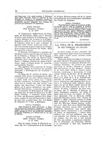 Miscellanea francescana di storia, di lettere, di arti