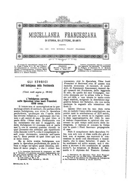 Miscellanea francescana di storia, di lettere, di arti