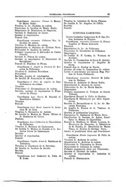 Miscellanea francescana di storia, di lettere, di arti