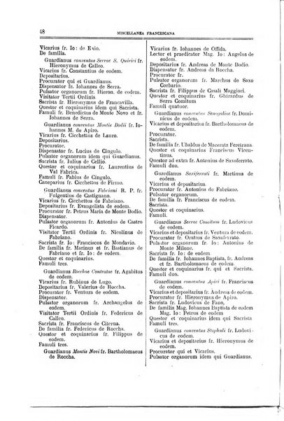 Miscellanea francescana di storia, di lettere, di arti