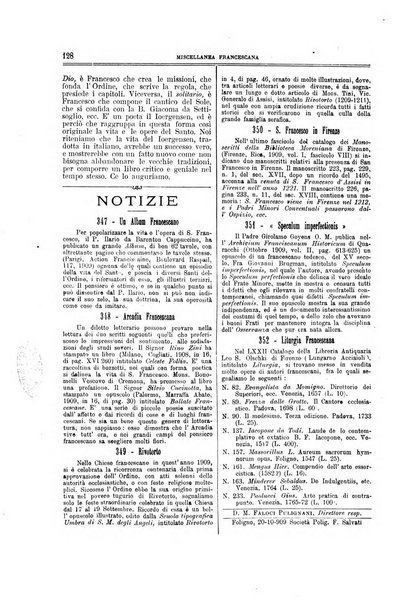 Miscellanea francescana di storia, di lettere, di arti