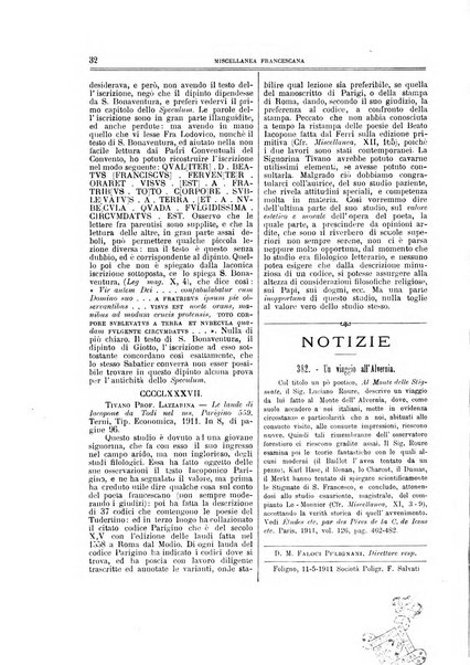 Miscellanea francescana di storia, di lettere, di arti