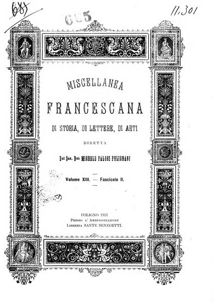 Miscellanea francescana di storia, di lettere, di arti