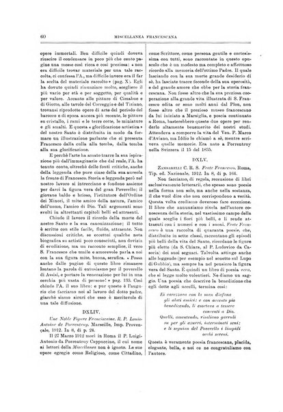 Miscellanea francescana di storia, di lettere, di arti