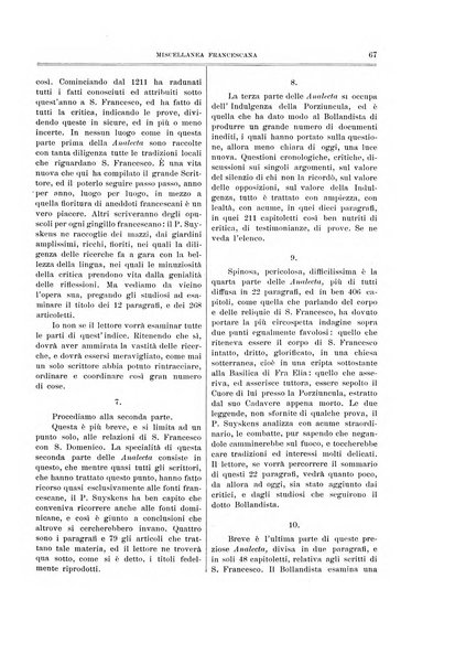 Miscellanea francescana di storia, di lettere, di arti