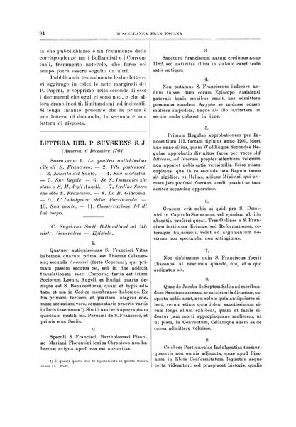 Miscellanea francescana di storia, di lettere, di arti