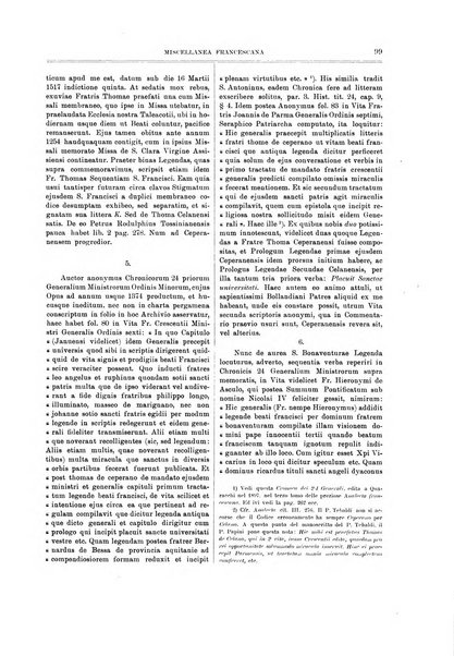 Miscellanea francescana di storia, di lettere, di arti