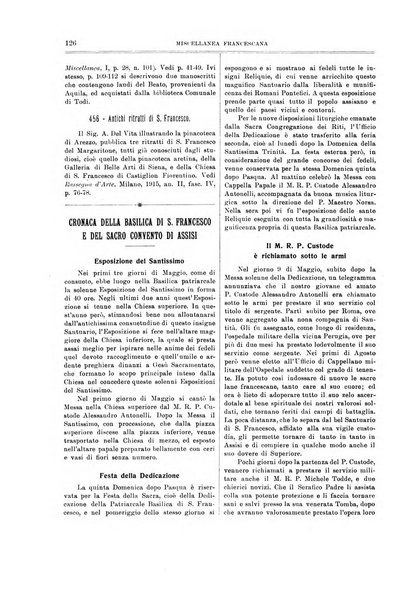 Miscellanea francescana di storia, di lettere, di arti