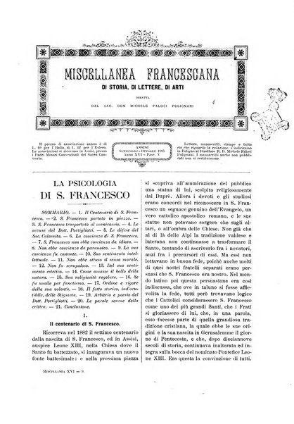 Miscellanea francescana di storia, di lettere, di arti